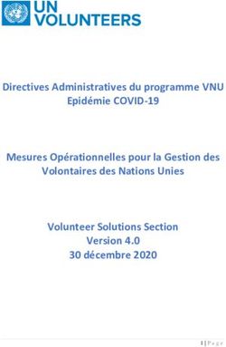 Directives Administratives du programme VNU Epidémie COVID-19 Mesures Opérationnelles pour la Gestion des Volontaires des Nations Unies Volunteer ...