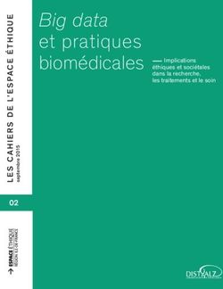 Big data et pratiques - biomédicales Implications - Espace ...