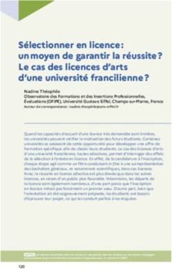 S&eacute;lectionner en licence : un moyen de garantir la r&eacute;ussite ? Le cas des licences d'arts d'une universit&eacute; francilienne ?