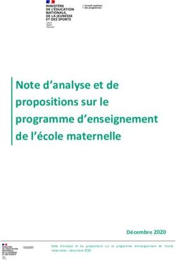 Note d'analyse et de propositions sur le programme d'enseignement de l'école maternelle - Décembre 2020
