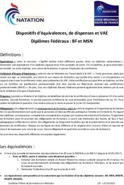 Dispositifs d'équivalences, de dispenses et VAE Diplômes Fédéraux : BF et MSN