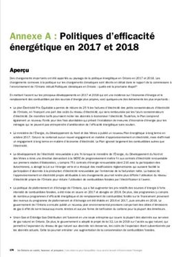 Annexe A : Politiques d'efficacit&eacute; &eacute;nerg&eacute;tique en 2017 et 2018