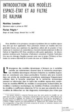 INTRODUCTION AUX MODÈLES ESPACE-ÉTAT ET AU FILTRE DE KALMAN - OFCE