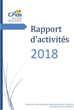 2018 Rapport d'activités - CPias Ile-de-France, 8 rue Marie Helena Vieira da Silva, 75014 Paris