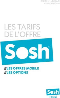 LES TARIFS DE L'OFFRE - #LES OFFRES MOBILE #LES OPTIONS - TARIFS EN VIGUEUR AU 06 JUIN 2019 - Sosh Réunion
