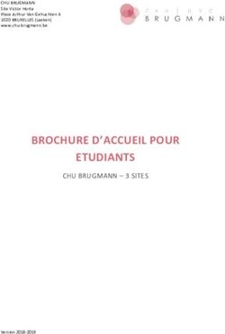 BROCHURE D'ACCUEIL POUR ETUDIANTS - CHU BRUGMANN - 3 SITES - CHU BRUGMANN Site Victor Horta Place Arthur Van Gehuchten 4 1020 BRUXELLES (Laeken) ...