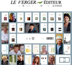 CATALOGUE LITTÉRATURE 2018 - Le Verger Éditeur