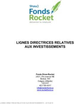 LIGNES DIRECTRICES RELATIVES AUX INVESTISSEMENTS - T2E 6Y7 Fonds Shaw-Rocket 2421, 37e avenue NE - Shaw Rocket Fund