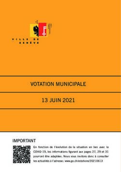 VOTATION MUNICIPALE 13 JUIN 2021 - GE.CH