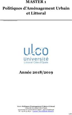 MASTER 1 Politiques d'Aménagement Urbain et Littoral - Année 2018/2019 - ULCO