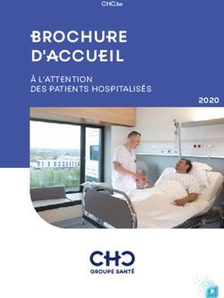 BROCHURE D'ACCUEIL À L'ATTENTION DES PATIENTS HOSPITALISÉS 2020 - CHC