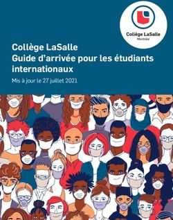 COLL&Egrave;GE LASALLE GUIDE D'ARRIV&Eacute;E POUR LES &Eacute;TUDIANTS INTERNATIONAUX - MIS &Agrave; JOUR LE 27 JUILLET 2021