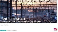 SNCF R&Eacute;SEAU &Eacute;MISSION D'UN PROGRAMME GREEN BOND - TITRE DE LA PR&Eacute;SENTATION SUR 2 LIGNES MAX