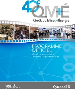 9PROGRAMME OFFICIEL 18 au 21 novembre 2019 Centre des congrès de Québec - Ministère ...