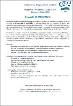 DEMANDE DE CANDIDATURE - MUSEE DES ARTS DECORATIFS DE BERLIN