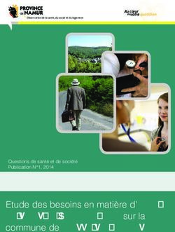 Etude des besoins en matière d'offre - de soins de première ligne sur la commune de Vresse-sur-Semois