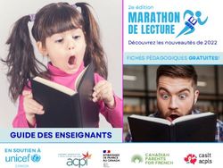 MARATHON DE LECTURE - GUIDE DES ENSEIGNANTS - France Canada Culture