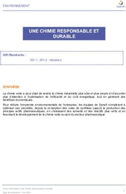 UNE CHIMIE RESPONSABLE ET DURABLE - Sanofi