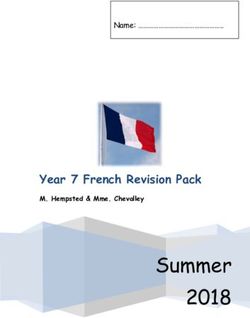 Summer 2018 Year 7 French Revision Pack - Name - Ripley Court School