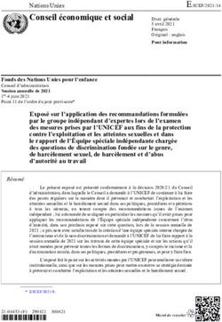 Conseil économique et social - UNICEF