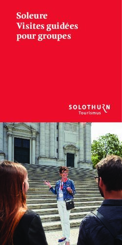 Soleure Visites guid&eacute;es pour groupes