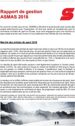 Rapport de gestion ASMAS 2018 - Sportbiz