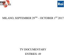 TV DOCUMENTARY ENTRIES: 49 - MILANO, SEPTEMBER 29TH - OCTOBER 1ST 2017 - Rai