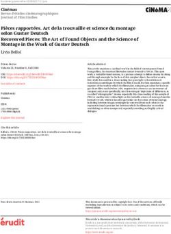 Pi&egrave;ces rapport&eacute;es. Art de la trouvaille et science du montage selon Gustav Deutsch Recovered Pieces: The Art of Found Objects and the Science of ...