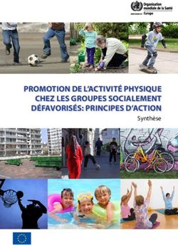 Promotion de l'activité Physique chez les grouPes socialement défavorisés: PrinciPes d'action - Synthèse