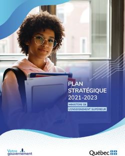 PLAN STRATÉGIQUE 2021-2023 - MINISTÈRE DE L'ENSEIGNEMENT SUPÉRIEUR - Gouvernement du Québec