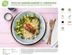 FILET DE SAUMON MARINÉ À L'ORIENTALE - Sucré et légèrement piquant, accompagné de brocolis rôtis et de riz complet - HelloFresh