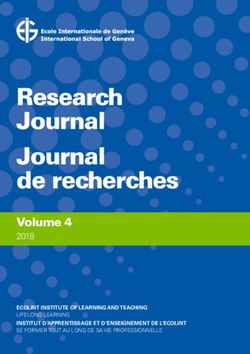 Research Journal Journal de recherches - Volume 4 2018 - Ecolint Institut