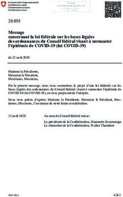 Message concernant la loi fédérale sur les bases légales des ordonnances du Conseil fédéral visant à surmonter l'épidémie de COVID-19 (loi COVID-19)