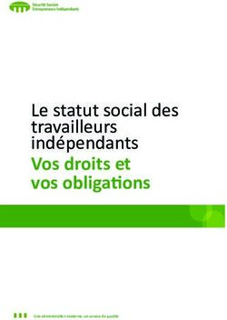 Le statut social des travailleurs indépendants Vos droits et vos obligations - Une administration moderne, un service de qualité - INASTI