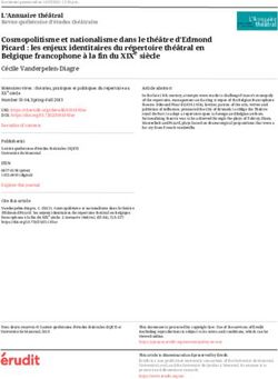 Cosmopolitisme et nationalisme dans le théâtre d'Edmond Picard : les enjeux identitaires du répertoire théâtral en Belgique francophone à la fin ...