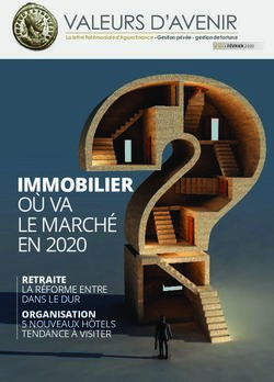 IMMOBILIER O&Ugrave; VA LE MARCH&Eacute; EN 2020 - VALEURS D'AVENIR - Agora Finance