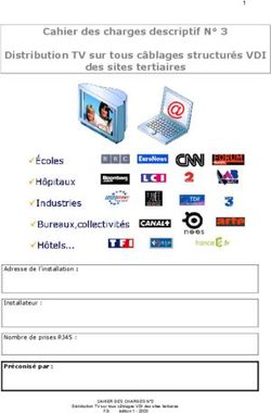 Cahier des charges descriptif N 3 Distribution TV sur tous câblages structurés VDI des sites tertiaires