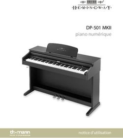 DP-501 MKII piano numérique - notice d'utilisation - Thomann