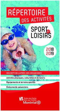 RÉPERTOIRE SPORT LOISIRS - DES ACTIVITÉS - Ville de Montréal