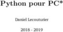 Python pour PC* Daniel Lecouturier 2018 2019 - Orange