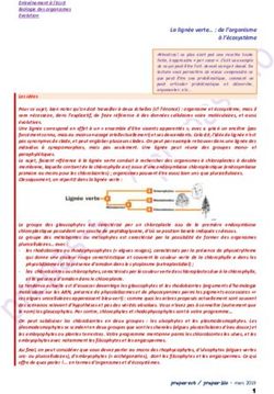 La lignée verte : de l'organisme à l'écosystème - prepas-svt