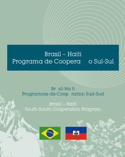 Brasil - Haiti Programa de Cooperação Sul-Sul - Brésil-Haïti Programme de Coopération Sud-Sud Brazil - Haiti South-South Cooperation Program