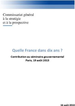 Quelle France dans dix ans ? - Contribution au séminaire gouvernemental Paris, 19 août 2013