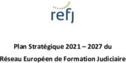 Plan Stratégique 2021 - 2027 du Réseau Européen de Formation Judiciaire - EJTN