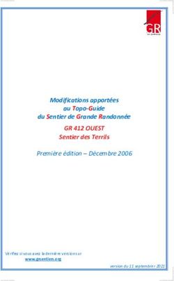 GR 412 OUEST Modifications apportées au Topo-Guide du Sentier de Grande Randonnée Sentier des Terrils - Première édition - Décembre 2006