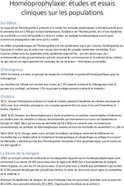 Hom&eacute;oprophylaxie: &eacute;tudes et essais cliniques sur les populations - SOVITAL