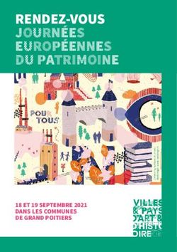 RENDEZ-VOUS journées européennes du patrimoine - 18 ET 19 SEPTEMBRE 2021 DANS LES COMMUNES DE GRAND POITIERS