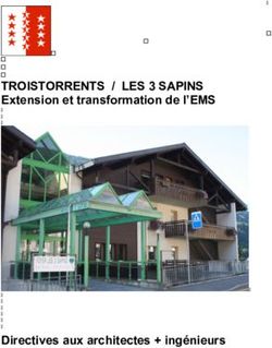 TROISTORRENTS / LES 3 SAPINS - Extension et transformation de l'EMS - Directives aux architectes + ingénieurs - Konkurado