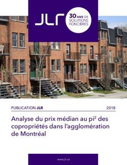 Analyse du prix médian au pi2 des copropriétés dans l'agglomération de Montréal - PUBLICATION JLR 2018 - JLR.ca