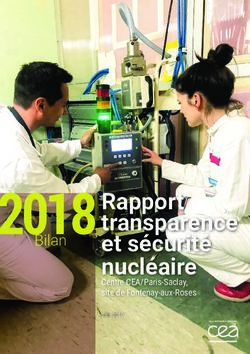 2018Bilan Rapport transparence et s&eacute;curit&eacute; nucl&eacute;aire - Centre CEA/Paris-Saclay, site de Fontenay-aux-Roses